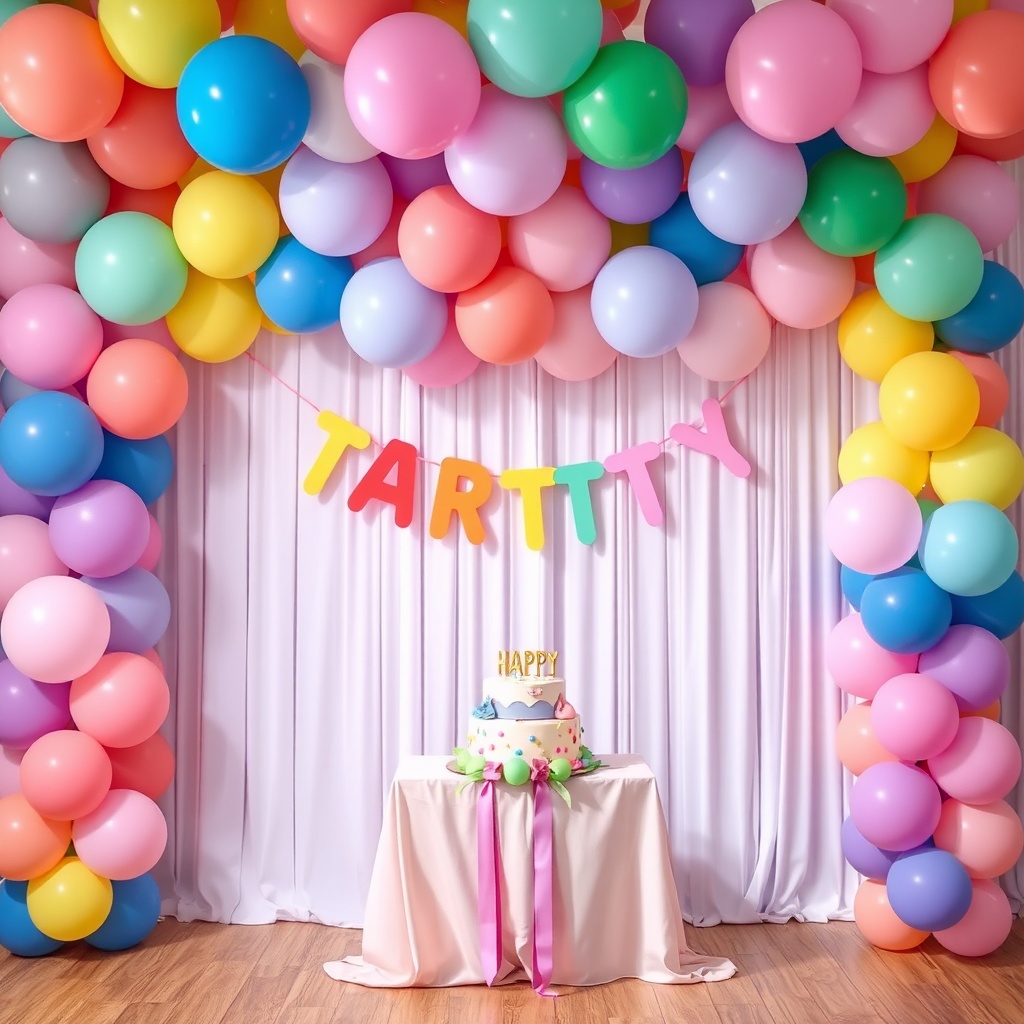 Decoración de cumpleaños con globos